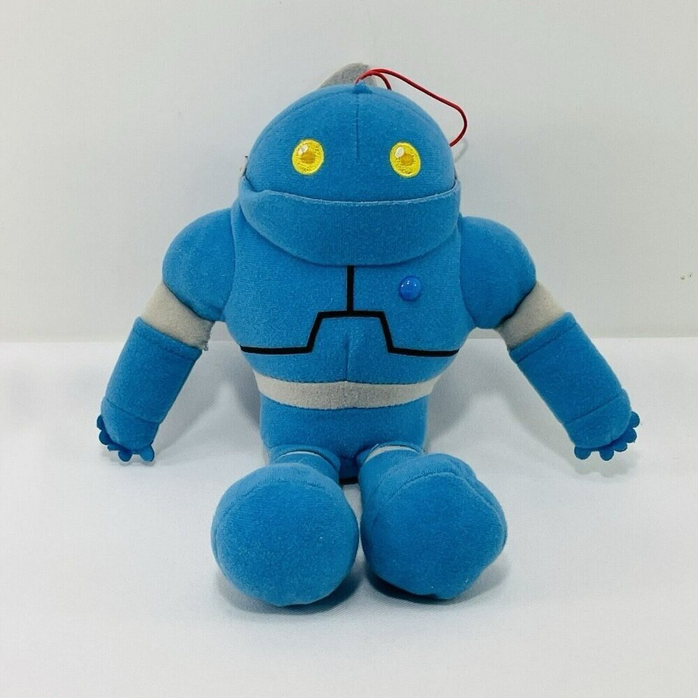 Sega Toys Anpanman Nanda Runda Plush Strap Cord  Blue Robot Big Anime Japan Hang